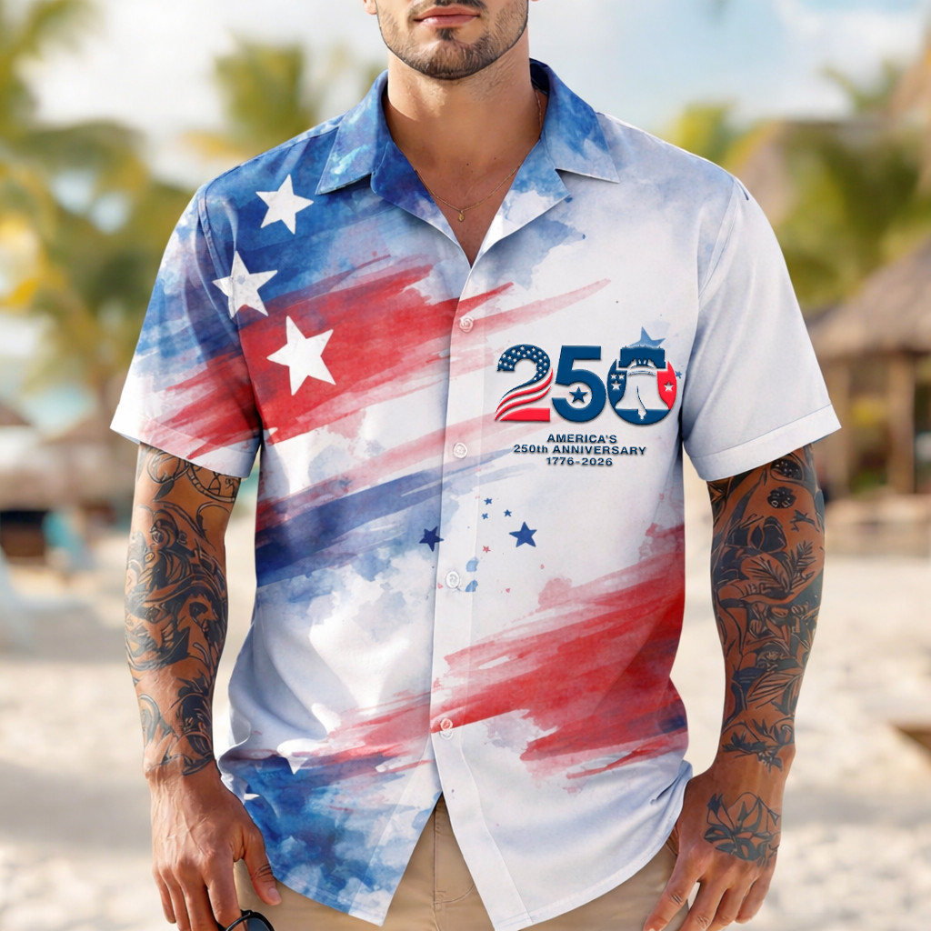 America's 250th Anniversary 1776 2026 Hawaiian Shirt Best 4Th Of July Clothes Cool Gift For Husband