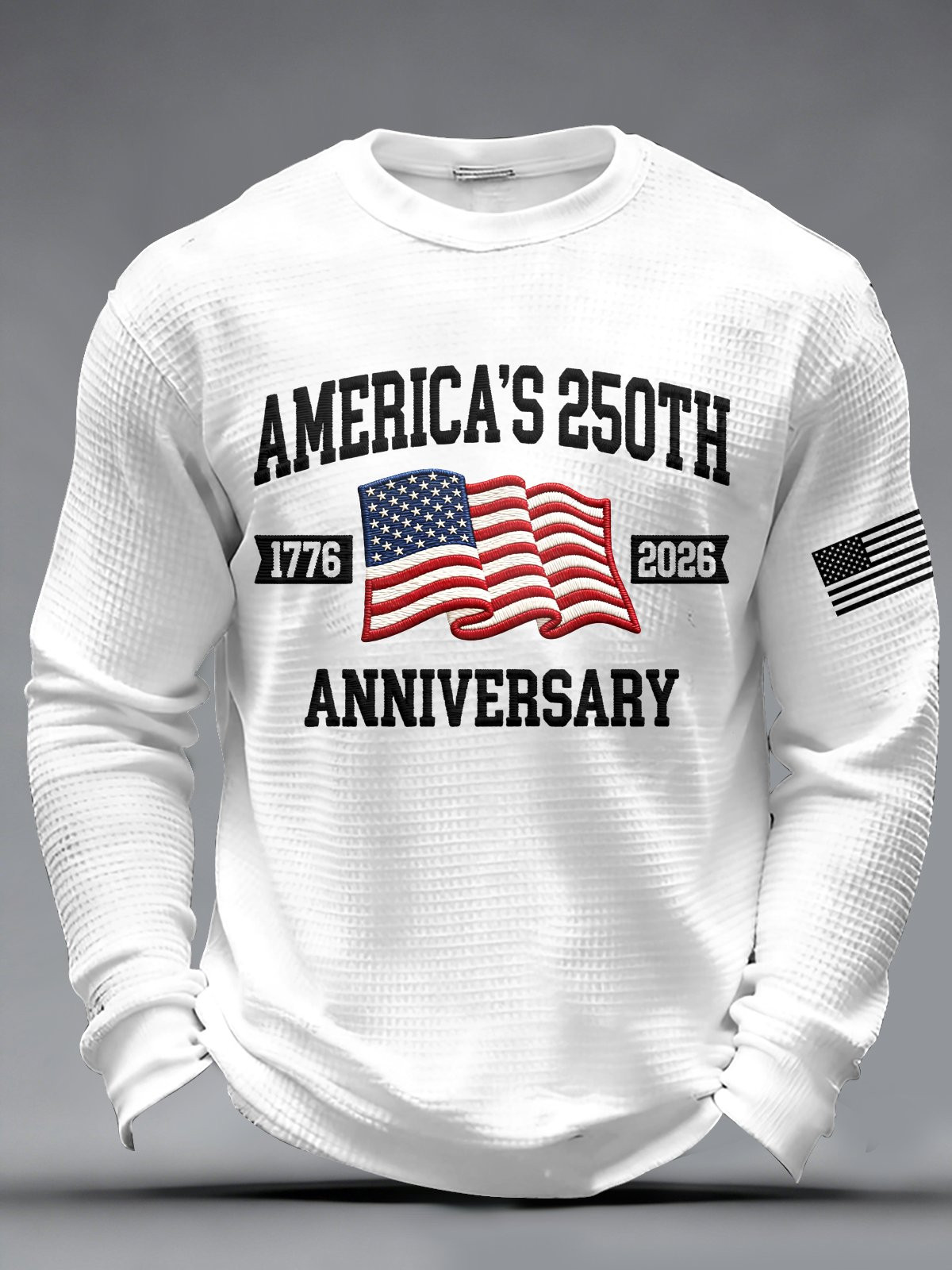 America's 250th Anniversary Long Sleeve Shirt USA Flag Patriotic Apparel Gifts For Men