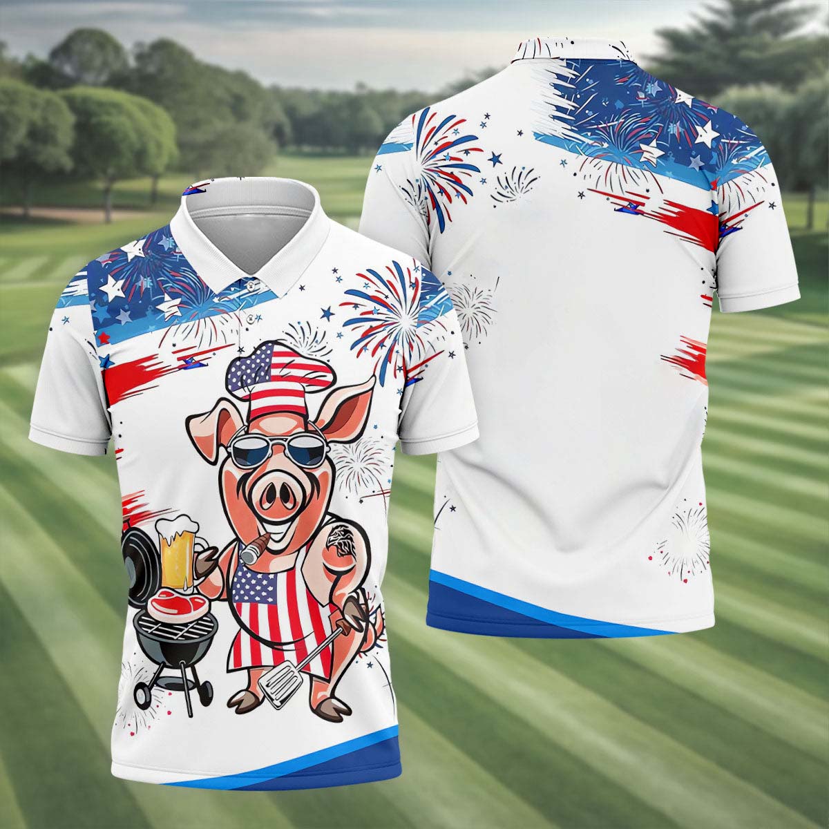America's Birthday Polo Shirt Funny BBQ 250th Anniversary Shirt Best Gift Ideas
