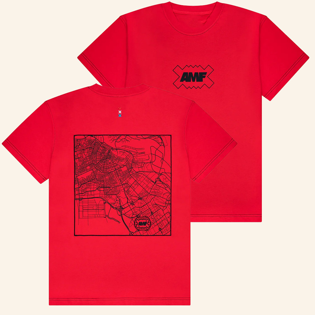 AMF Merch AMF Red A'dam Map T-Shirt Christmas Gifts For Him