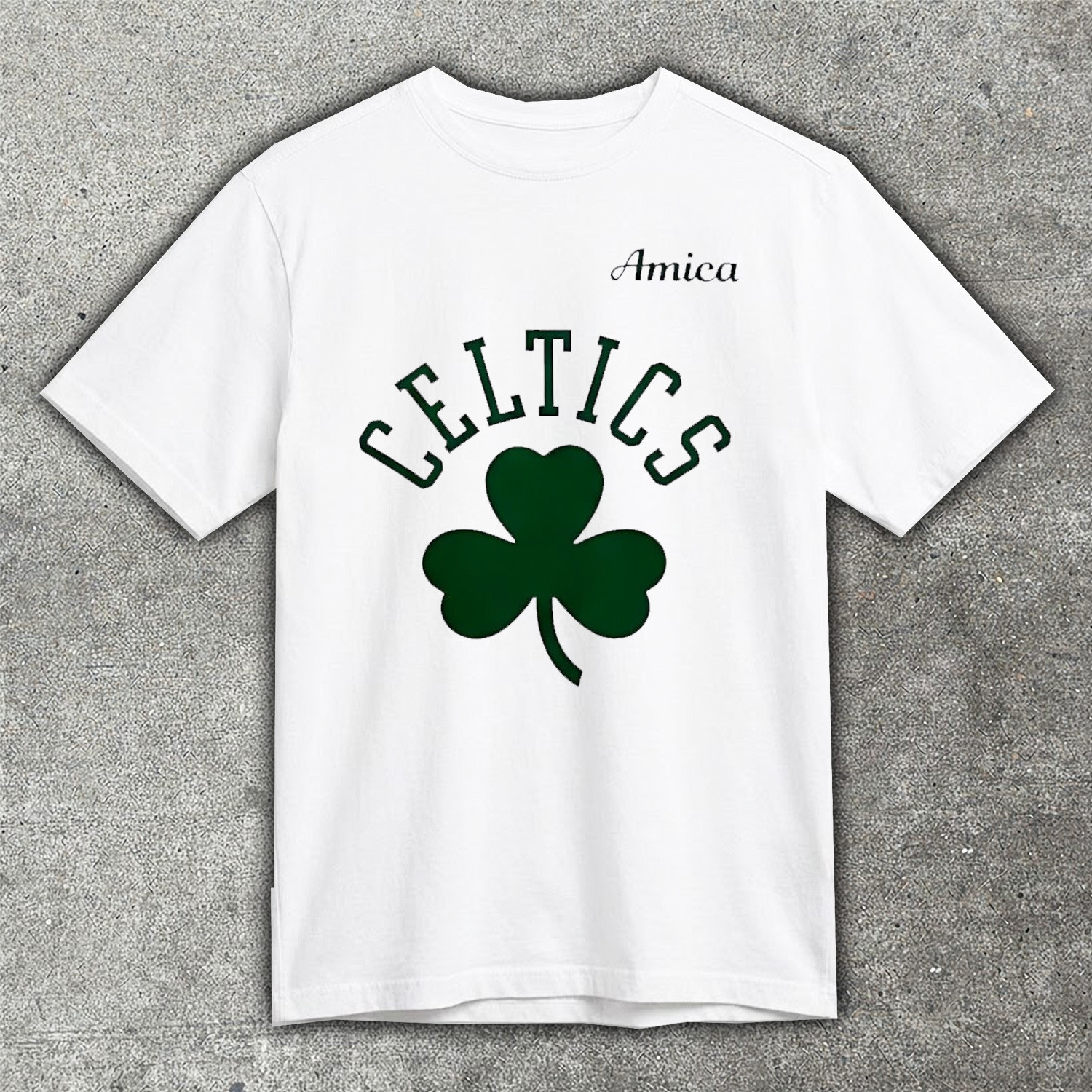 Amica Celtics Shamrock T-Shirt Boston Celtics NBA Fan Gear Celtics Basketball Merch Best Gift For Celtics Fans