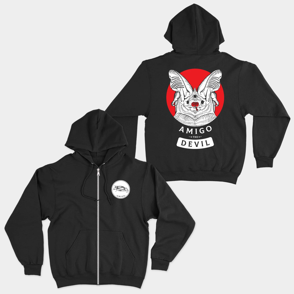 Amigo The Devil Merch Batty Black Zip Hoodie Amigo The Devil Hoodie Gift Ideas For Music Lovers-1 Amigo The Devil Merch Batty Black Zip Hoodie Amigo The Devil Hoodie Gift Ideas For Music Lovers-1