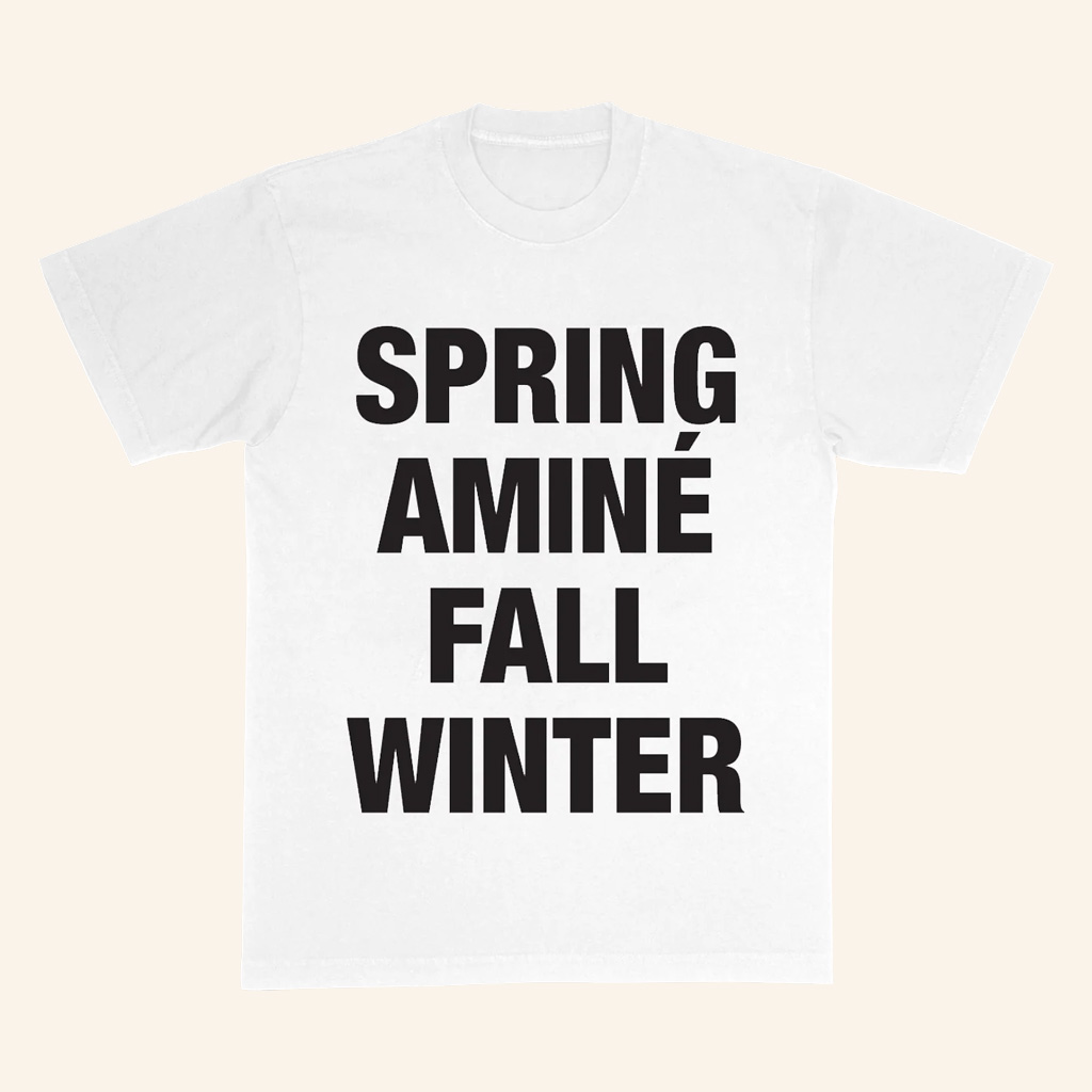 Amine Merch Spring Amine Fall Winter White T-Shirt Gift Ideas For Boyfriend Amine Merch Spring Amine Fall Winter White T-Shirt Gift Ideas For Boyfriend