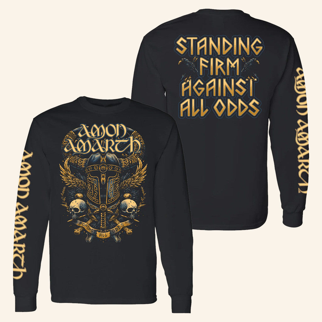 Amon Amarth Merch Amon Amarth Against All Odds Long Sleeve T-Shirt Gifts For Music Fans