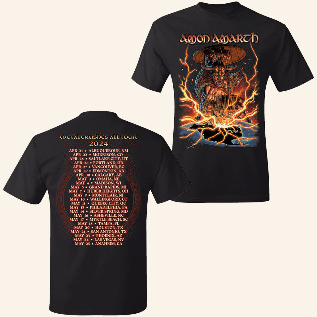Amon Amarth Merch Amon Amarth Metal Crushes All Tour T-Shirt Gifts For Dad Amon Amarth Merch Amon Amarth Metal Crushes All Tour T-Shirt Gifts For Dad