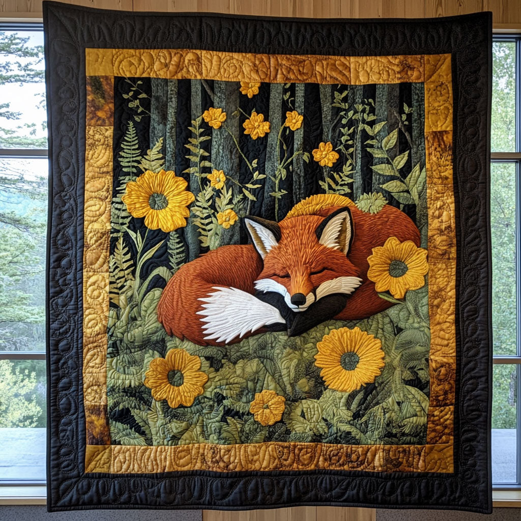Among Flower Quilt Blanket Christmas Presents For Fox Lovers