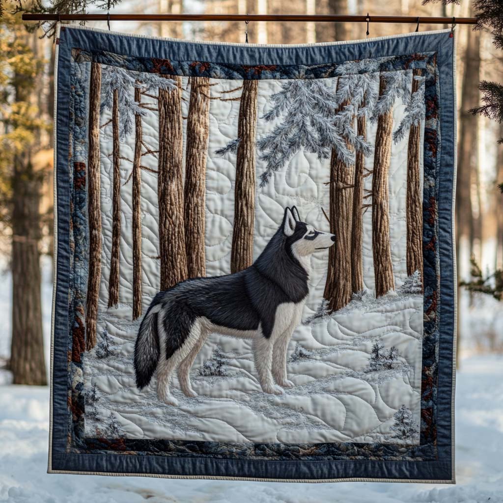 Among the Winter Pines Quilted Blanket Presents For Dog Lovers