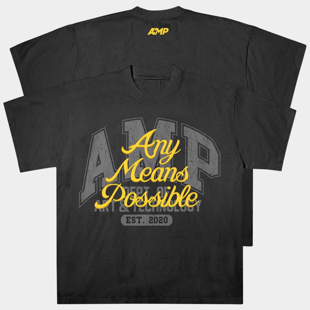 AMP Merch AMP University T-Shirt Any Means Possible Shirt Gifts For Him