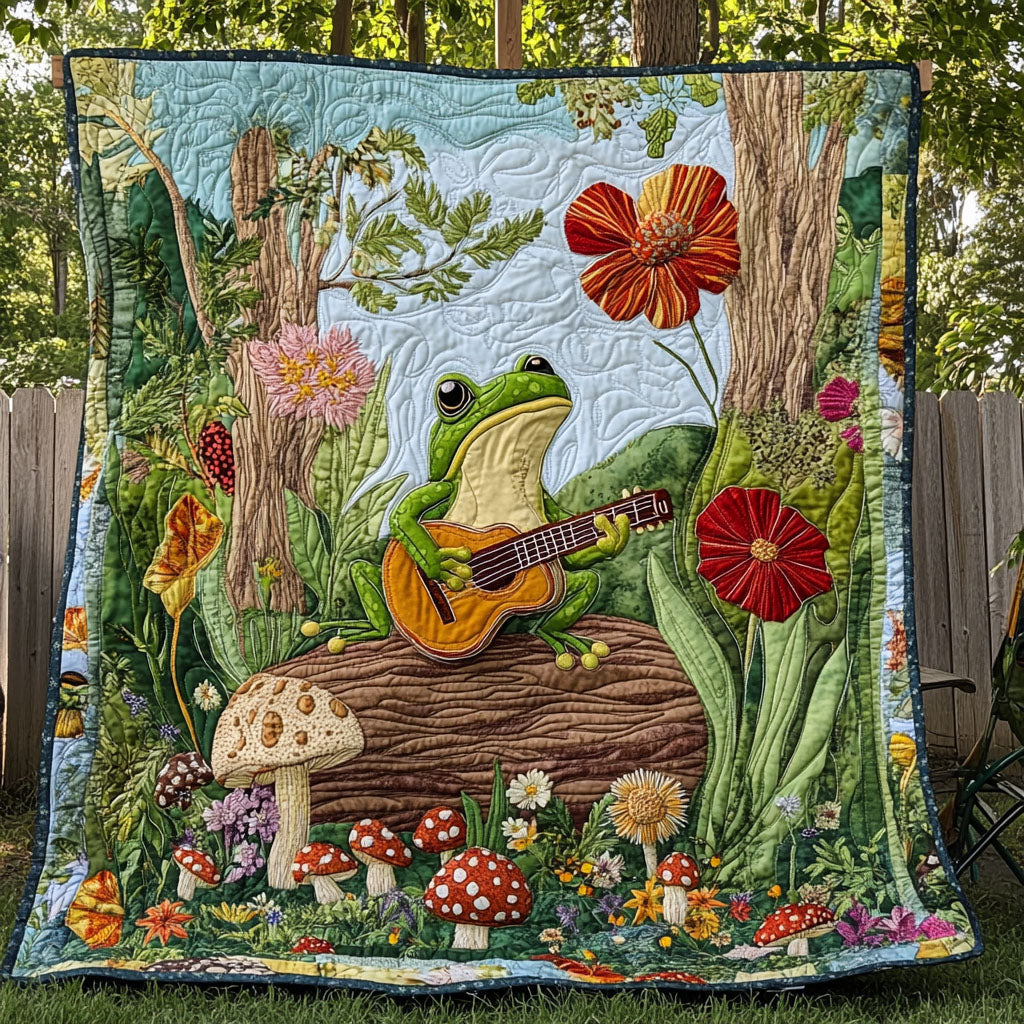 Amphibian Jam Quilted Blanket Nice Throw Blanket Best Bear Gift Ideas