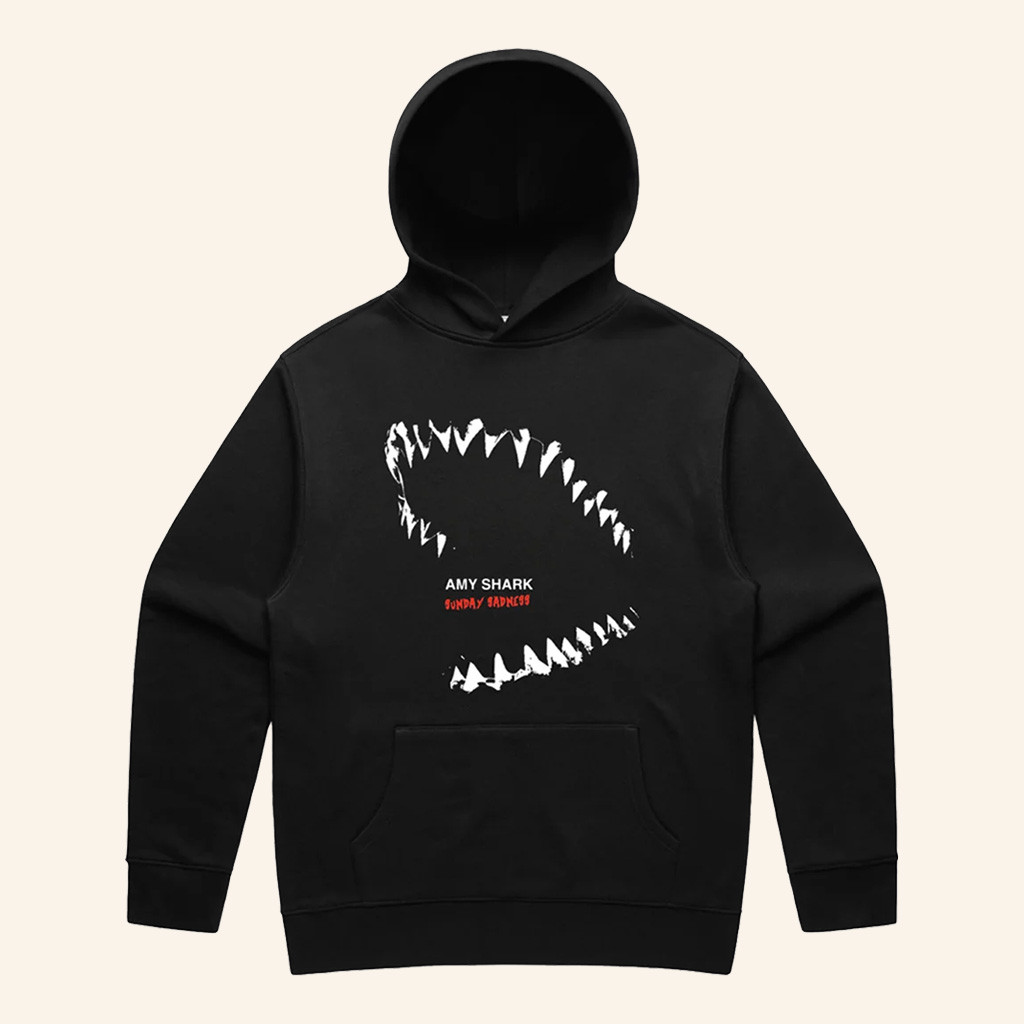 Amy Shark Merch Shark Teeth Black Hoodie Cool Gifts For Music Lovers Amy Shark Merch Shark Teeth Black Hoodie Cool Gifts For Music Lovers