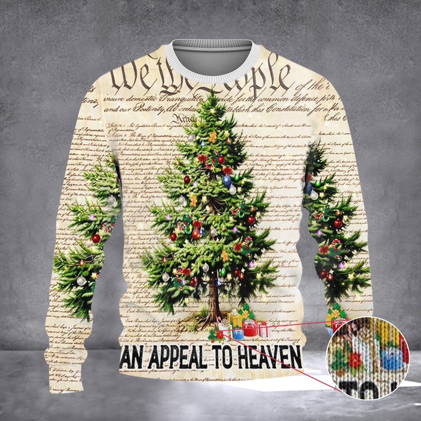 An Appeal To Heaven Ugly Christmas Sweater Pine Tree Merry Christmas We The People Clothing An Appeal To Heaven Ugly Christmas Sweater Pine Tree Merry Christmas We The People Clothing