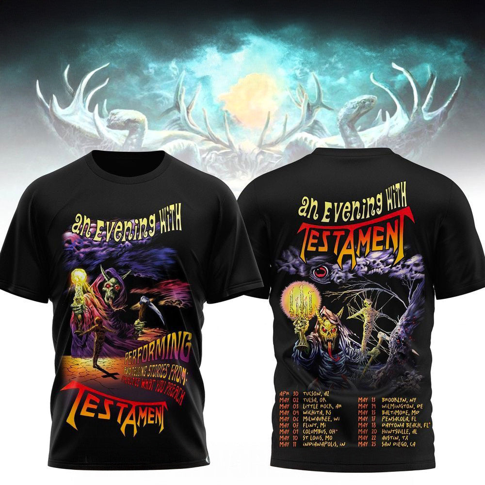 An Evening With Testament T-Shirt Unique Father's Day Gifts An Evening With Testament T-Shirt Unique Father's Day Gifts