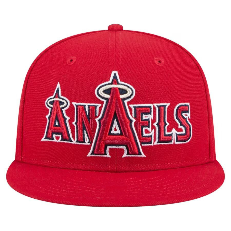 Anaels Los Angeles Angels Overlap Hat MLB New Era 59Fifty Fitted Hat Gifts For Fan