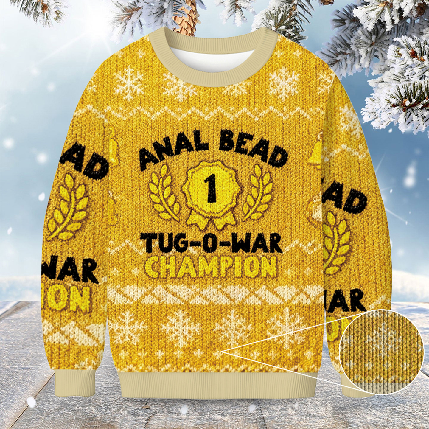 Anal Bead Tug O War Champion Funny Christmas Ugly Sweater Christmas Vacation Ugly Sweater
