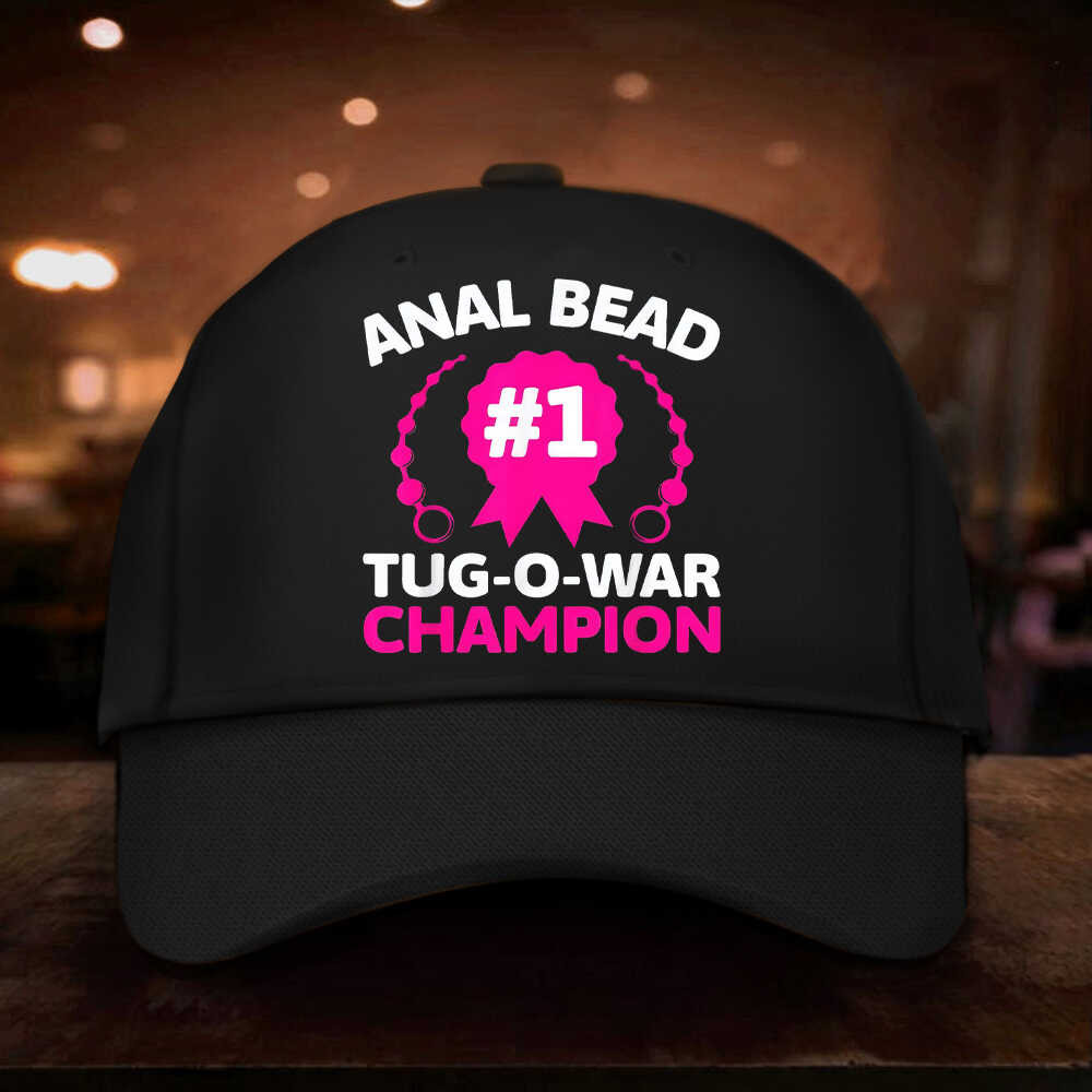 Anal Bead Tug O War Champion Hat Funny Joke Humor Rude Baseball Cap Gifts For Her