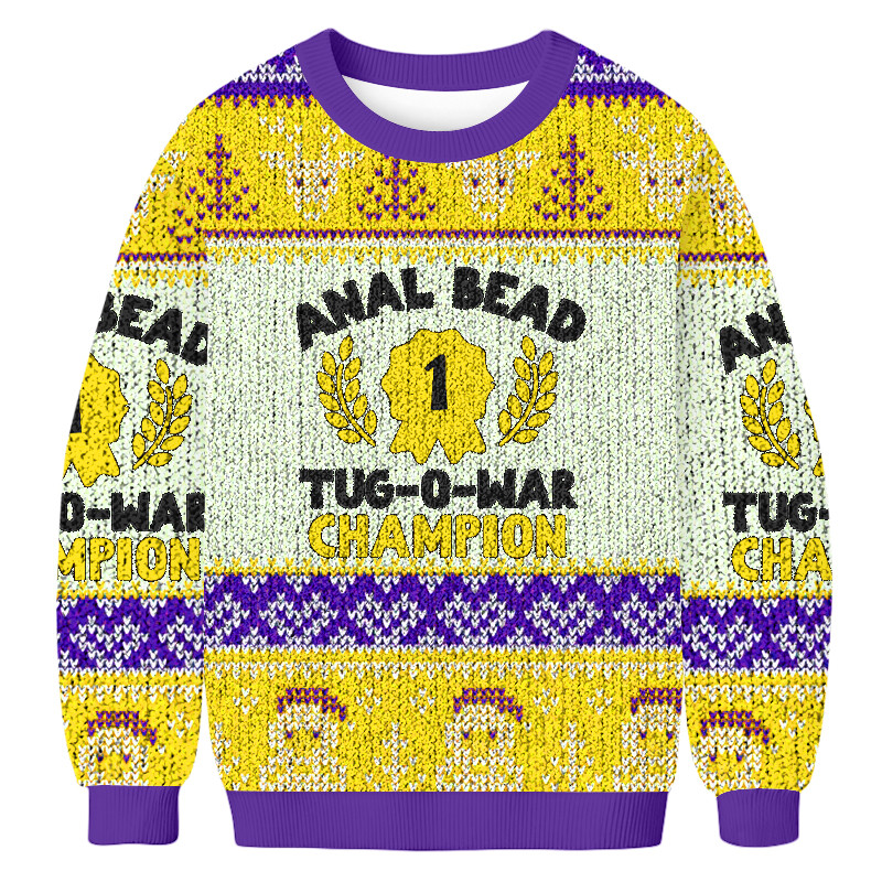 Anal Bead Tug O War Champion Ugly Sweater Holiday Clothing Christmas Gifts For Him