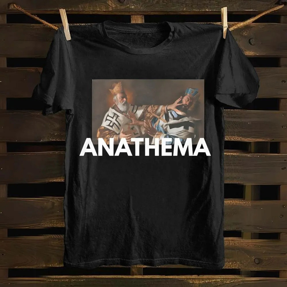 Anathema Orthodox Christian T-Shirt Byzantine Faith Apparel Best Gift For Orthodox