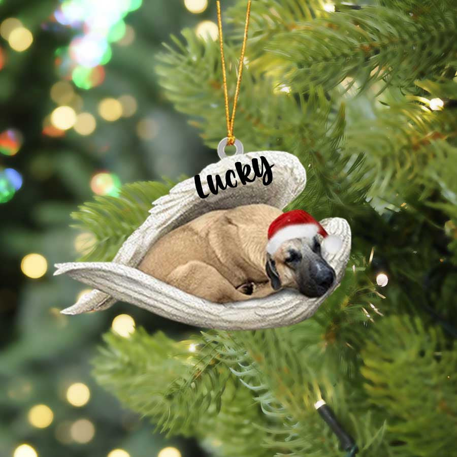 Anatolian Shepherd Dog Sleeping Angel Christmas Flat Acrylic Dog Ornament Memorial Dog Gift