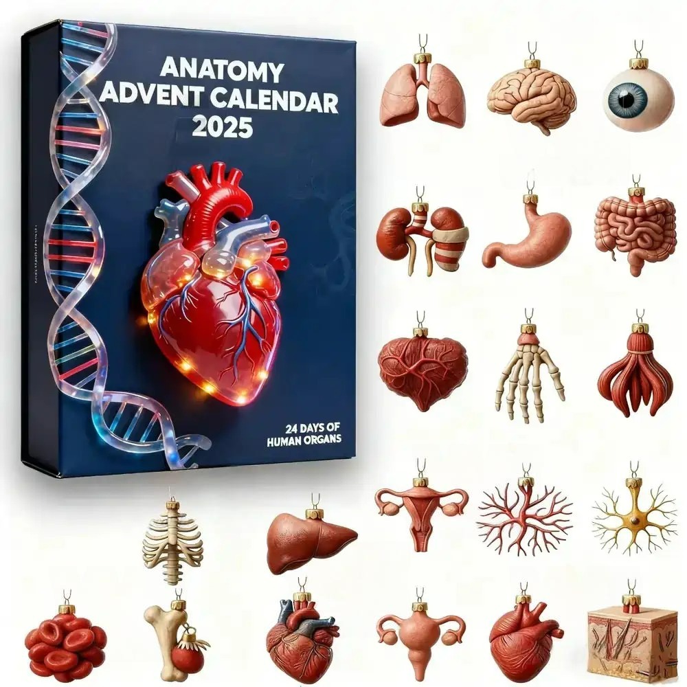 Anatomy Advent Calendar 2025 Holiday Countdown Calendar PhD Graduation Gifts