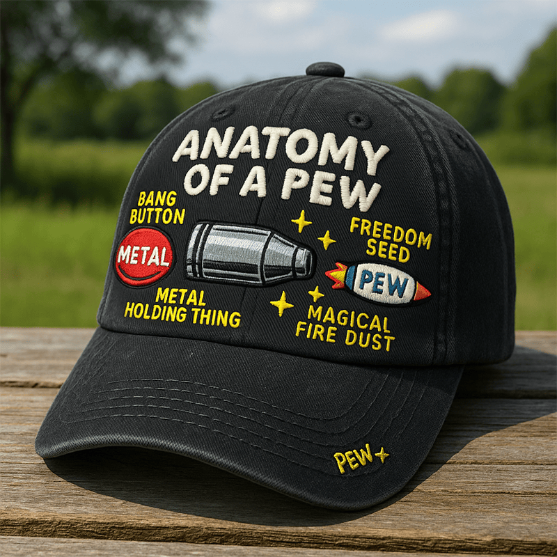 Anatomy Of A Pew Hat Bang Button Missile Baseball Cap Patriotic Veteran Gifts