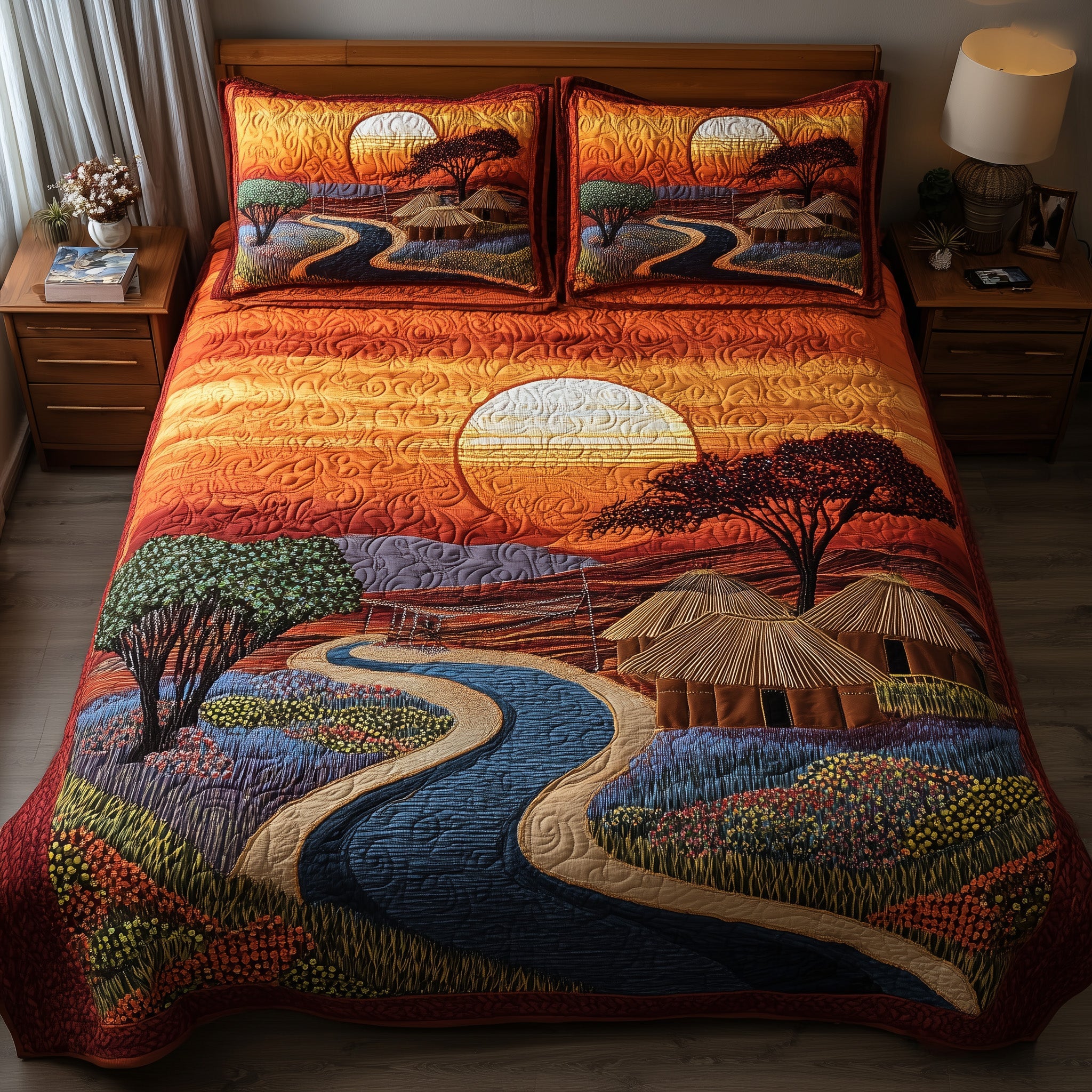 Ancestral Grounds Quilted Bedding Set New Home Gift