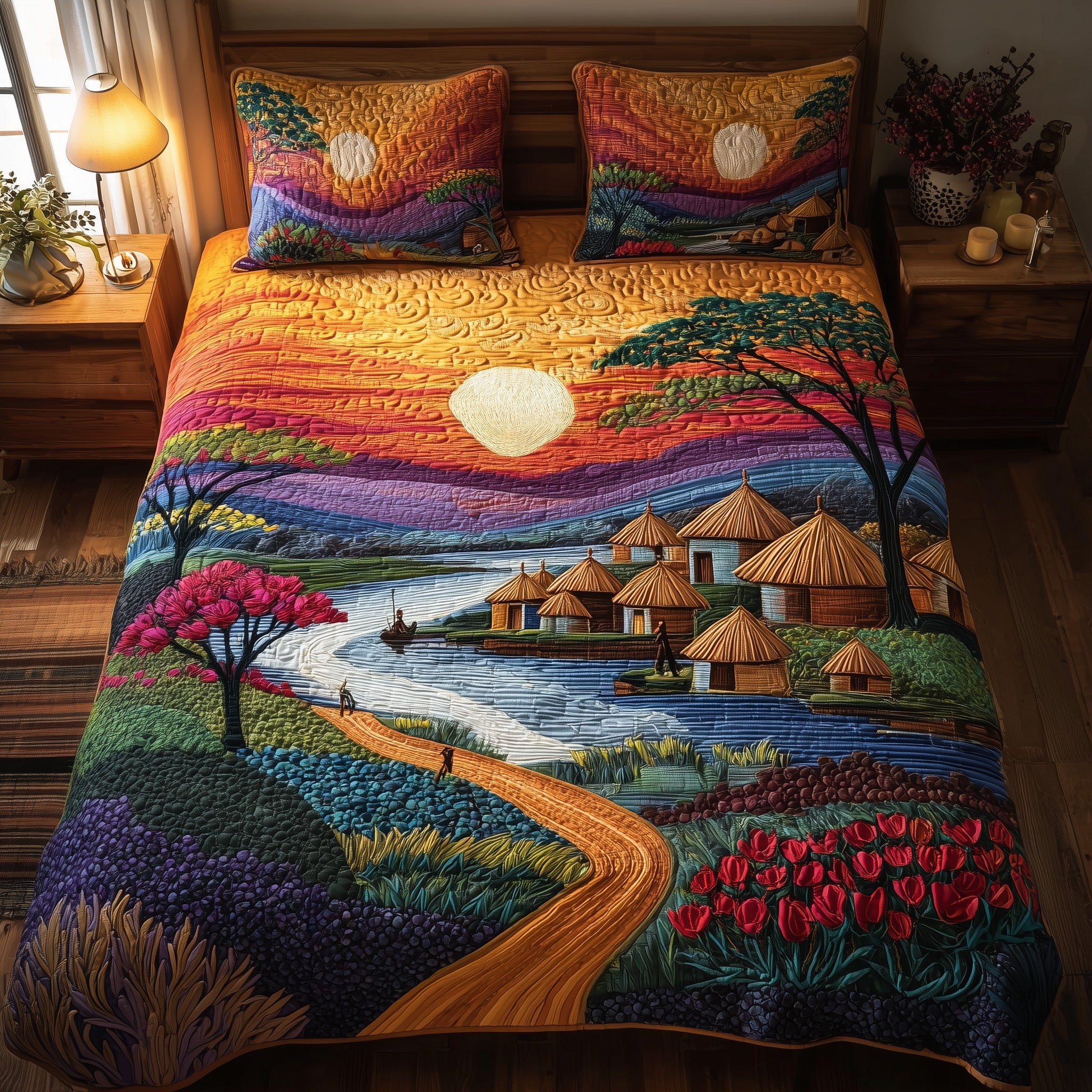 Ancestral Grounds Quilted Bedding Set Wedding Gift