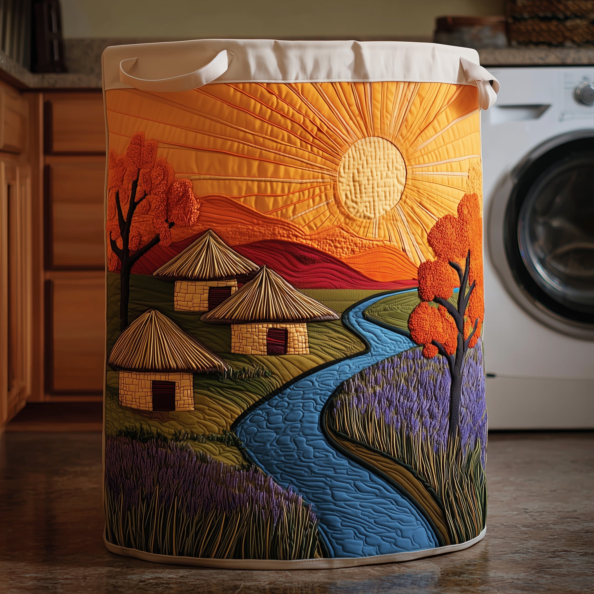 Ancestral Grounds Quilted Laundry Basket Must-Have Laundry Essential