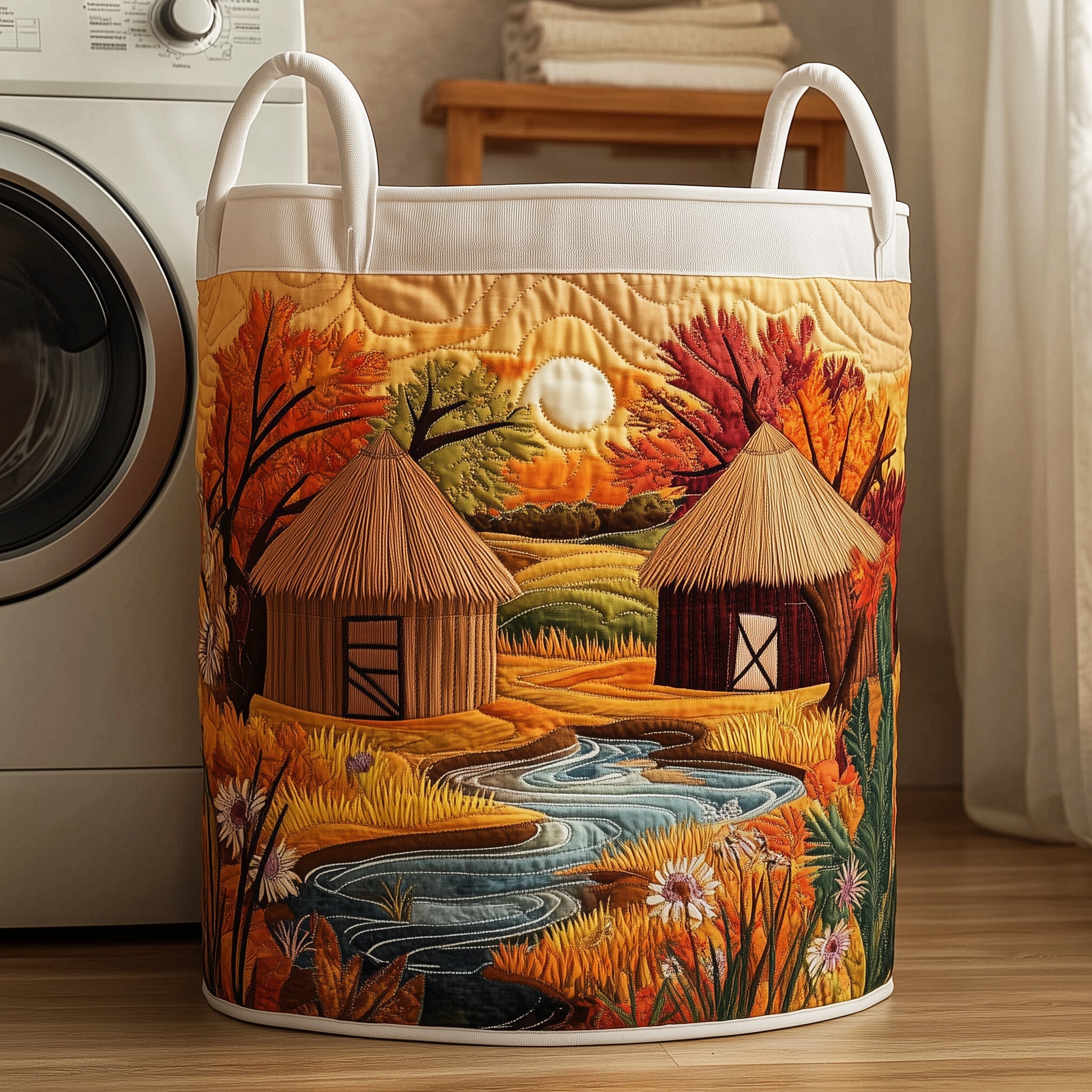 Ancestral Grounds Quilted Laundry Basket Thoughtful Housewarming Gift