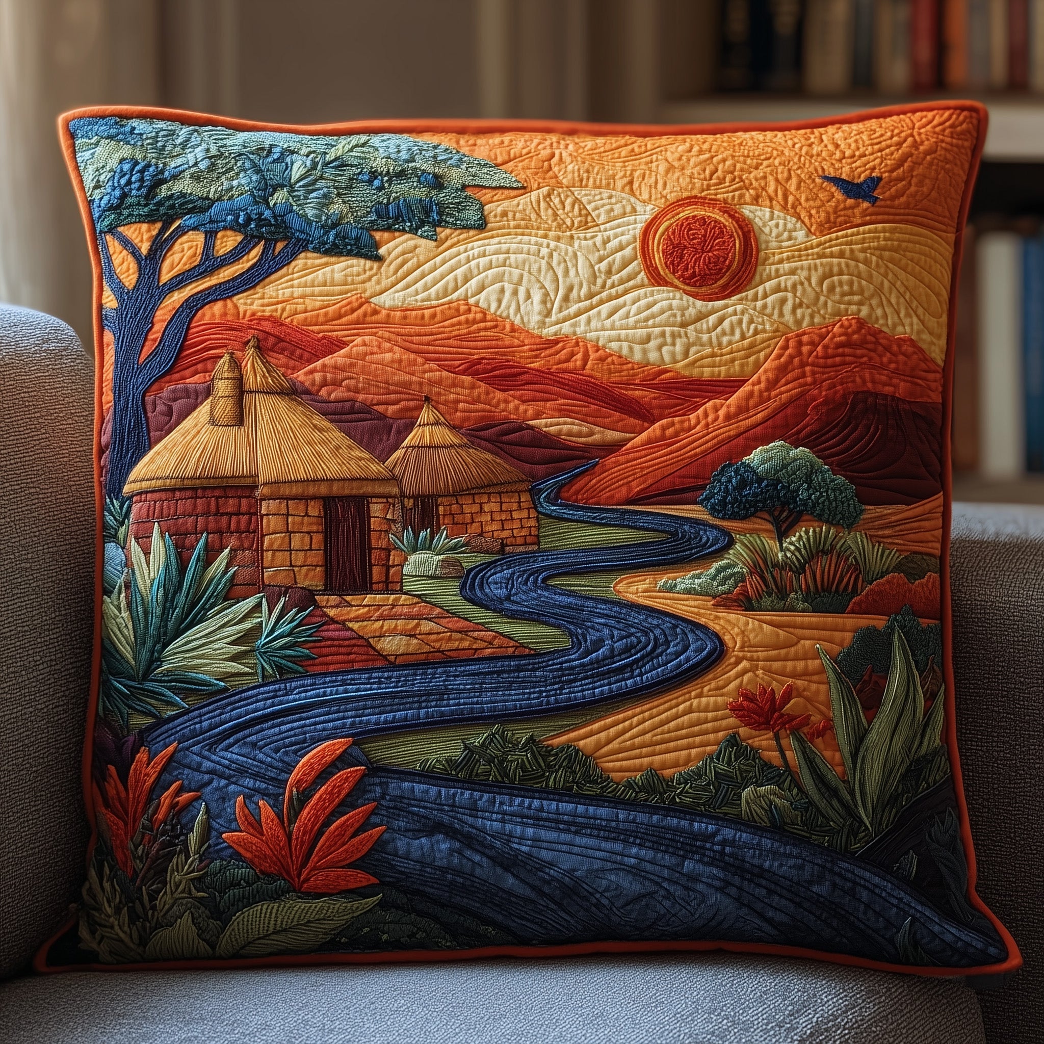 Ancestral Grounds Quilted Pillow Case Throw Pillow Cover ItemChristmas Presents For Grandma