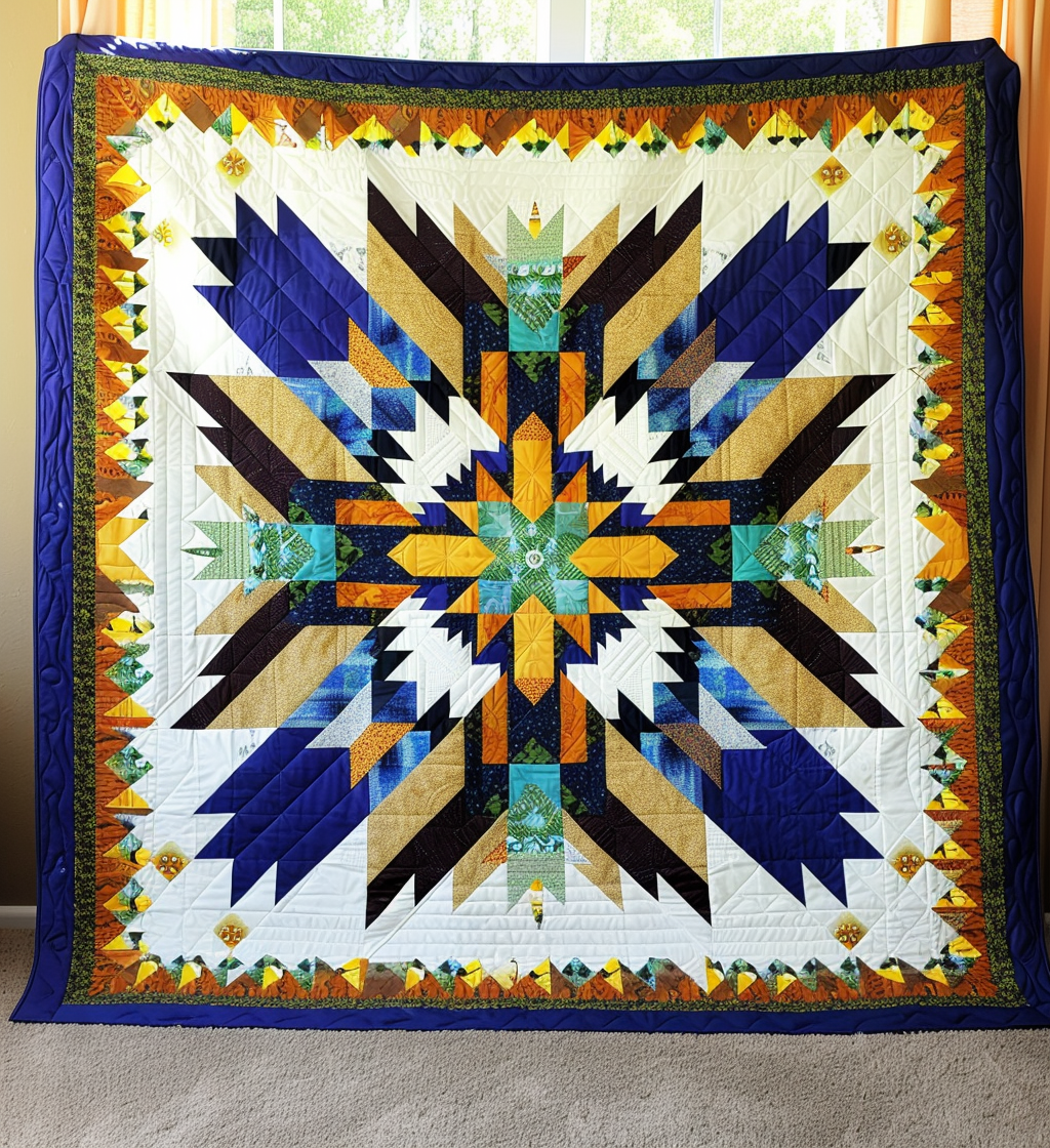 Ancestral Threads Quilted Blanket Native American Gifts For Her