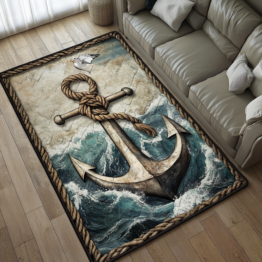Anchor Dream Area Rug Home Entrance Decor Ideas Unique Gifts For Ocean Lovers