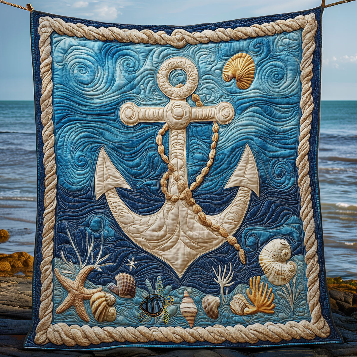 Anchor Quilt Blanket Navy Veteran Pride Gift Ideas For Patriots