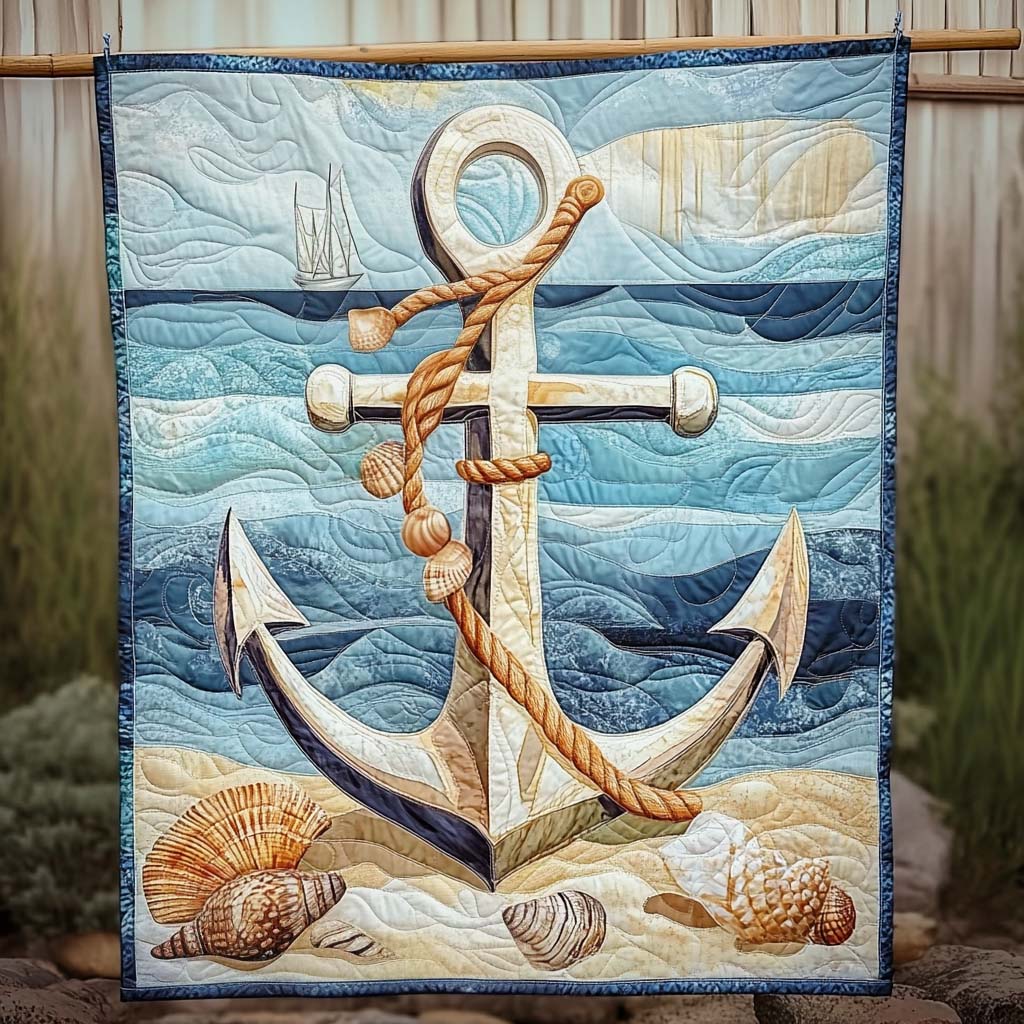 Anchor Serenity Quilted Blanket Christmas Gift Blanket