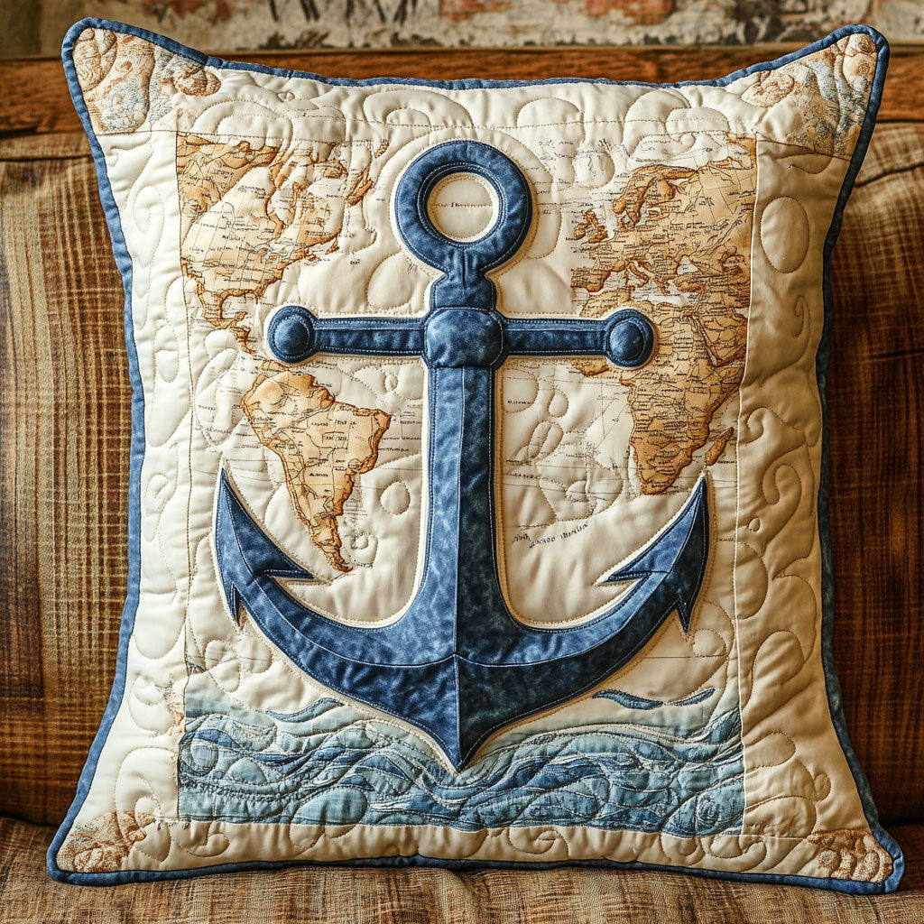 Anchor Spirit Quilt Pillow Case Home Comfort Pillowcase Gift for Relaxing Nights