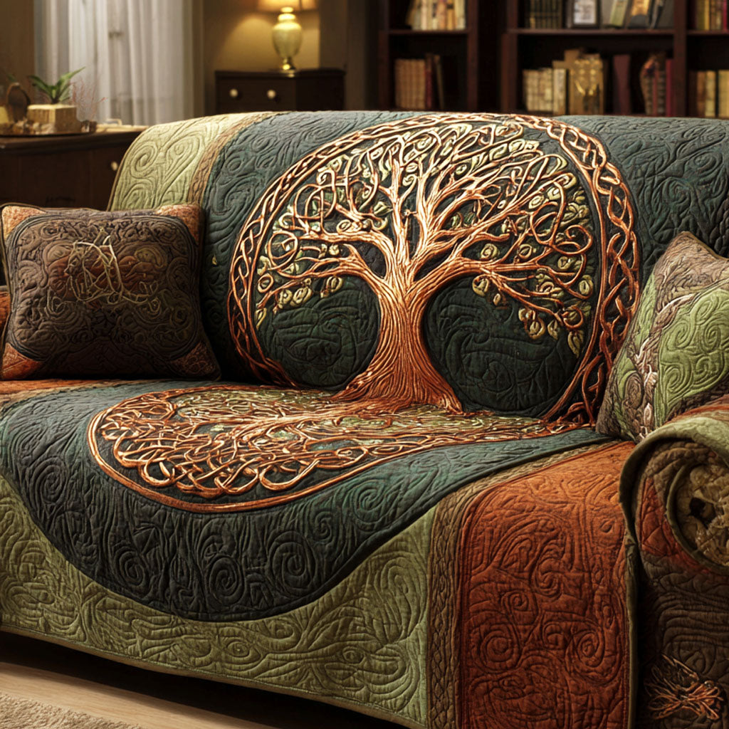 Ancient Bloom Quilted Sofa Cover Couch And Loveseat Covers Top Christmas Gifts 2025