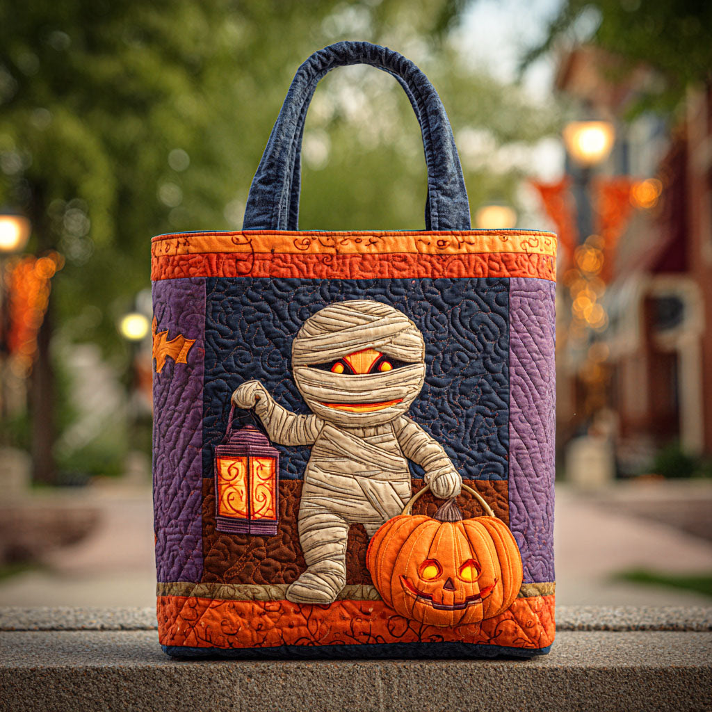 Ancient Mummy Quilted Tote Bag Best Autumn Gifts