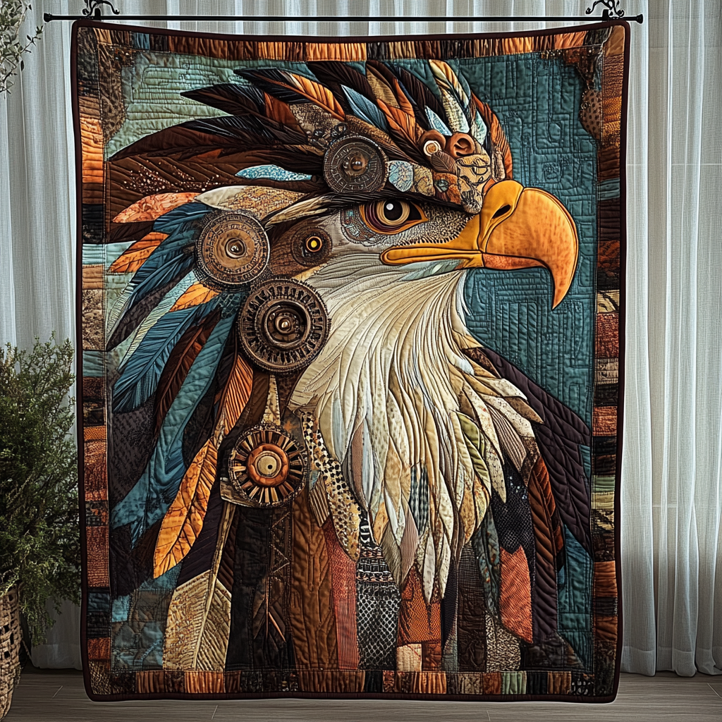 Ancient Pathways Quilted Blanket American Eagle Blanket