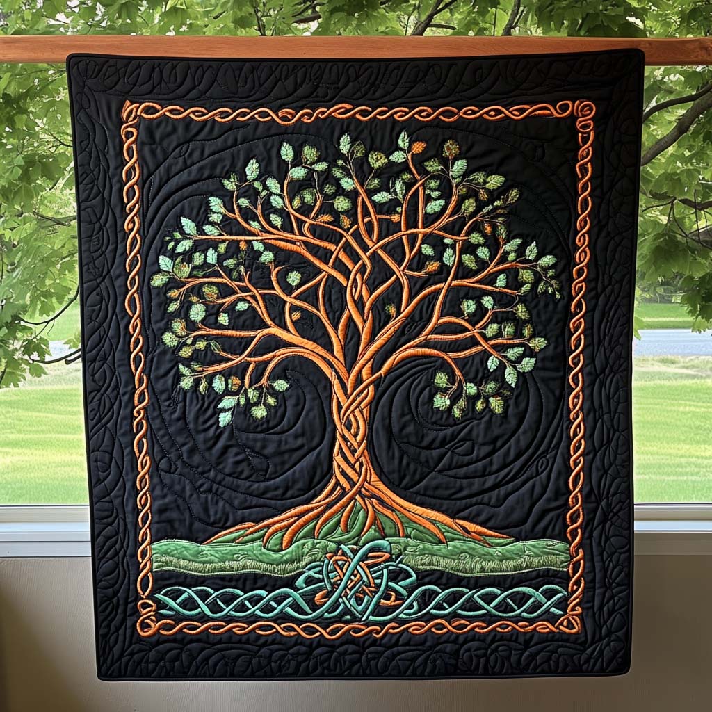 Ancient Roots Quilted Blanket Tree Of Life Gifts For Her
