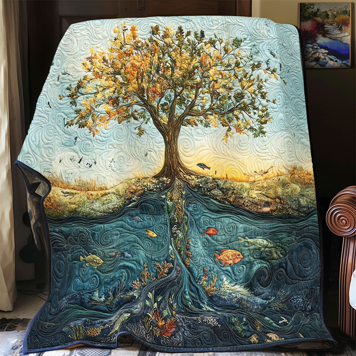 Ancient Tree Of Life Quilt Blanket Tree Of Life Gifts For Adults