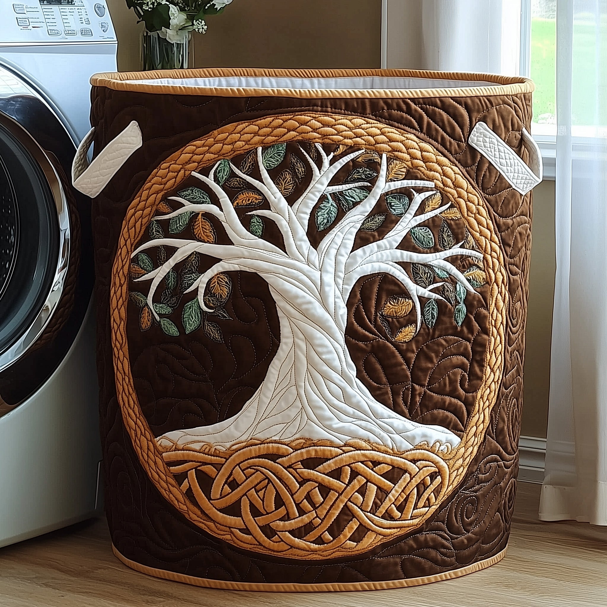 Ancient Tree Quilted Laundry Basket Idea Pretty Gifts For Tree Lovers