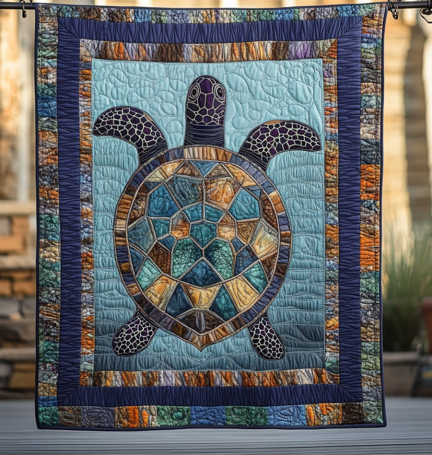 Ancient Turtle Quilt Blanket Sea Turtle Presents For Mom