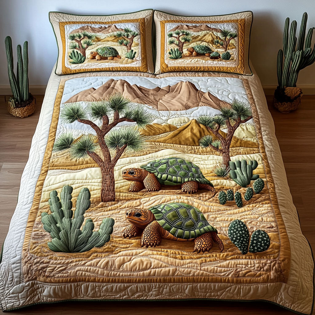 Ancient Wanderer Quilted Bedding Set Holiday Duvet Covers Cactus Theme Gifts