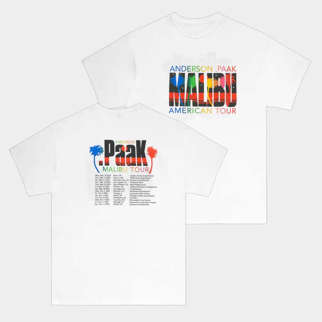 Anderson Paak Merch Malibu American Tour T-Shirt Gifts For Rapper Fans