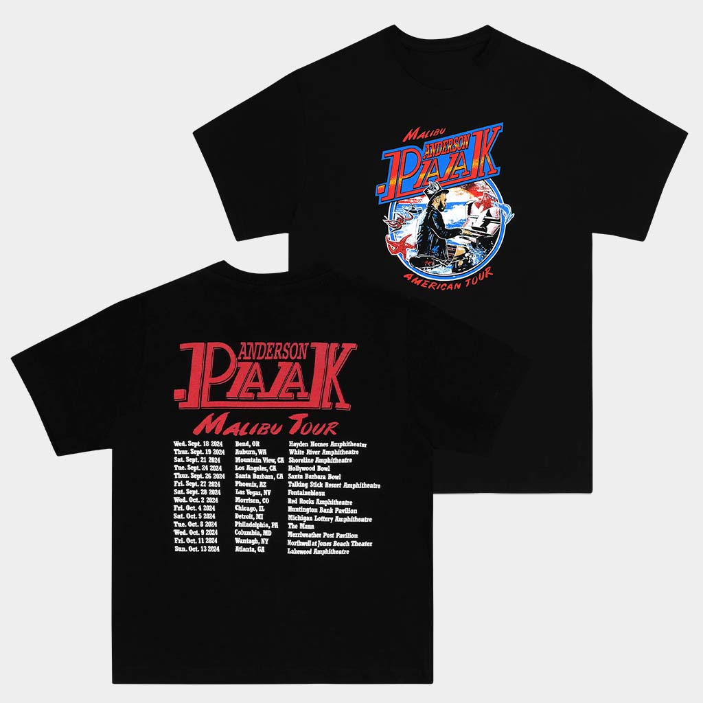 Anderson Paak Merch Malibu Badge Tour T-Shirt Gifts For Rapper Fans