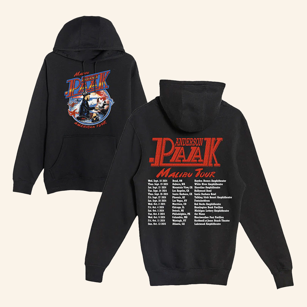 Anderson Paak Merch Malibu Tour 2025 Black Hoodie Gifts For Fans Anderson Paak Merch Malibu Tour 2025 Black Hoodie Gifts For Fans