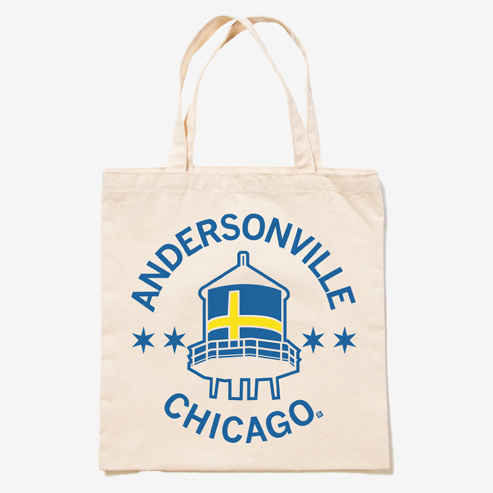 Andersonville Swedish Flag Water Tower Tote Bag Unique Bag Gifts For Wife