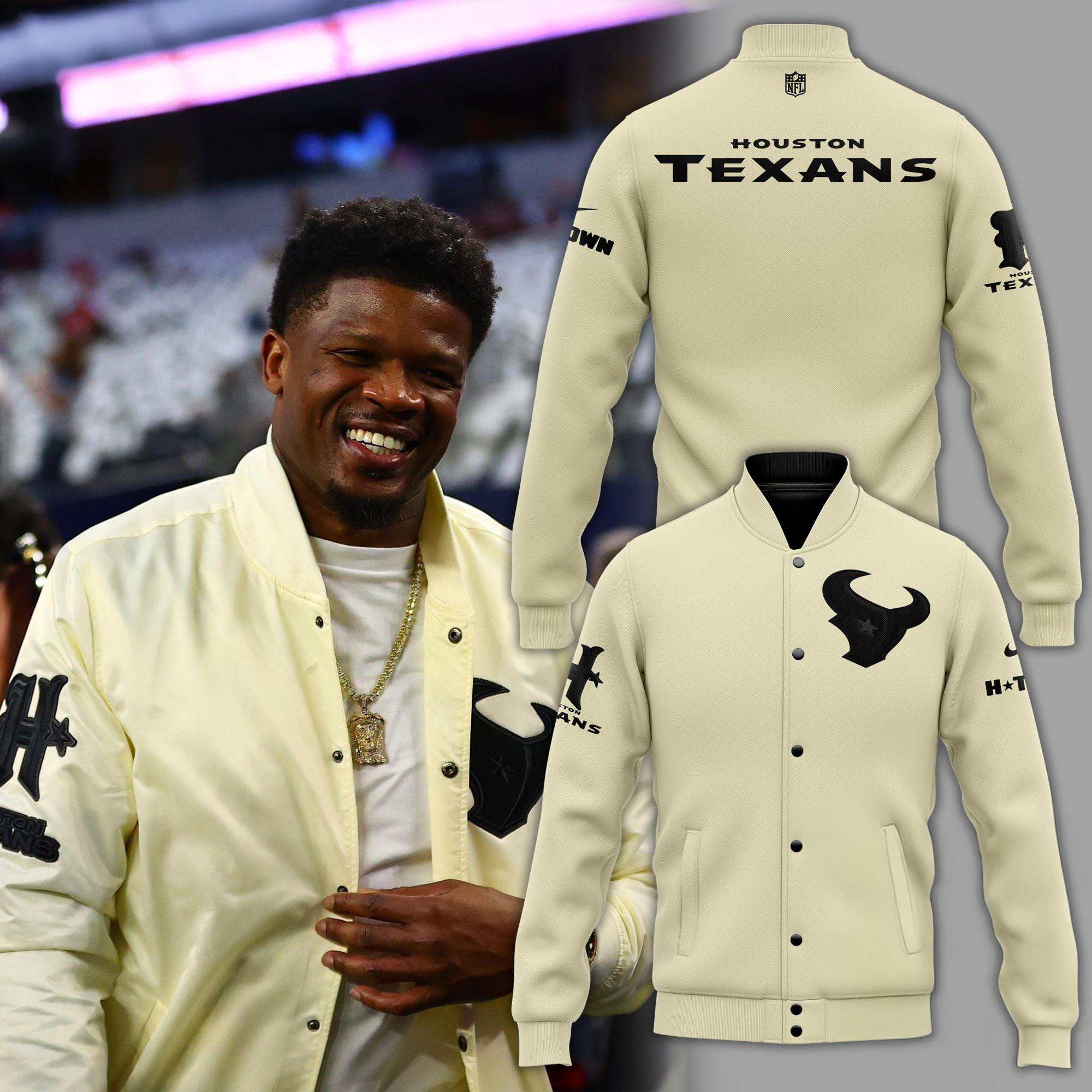 Andre Johnson Houston Texans Limited Edition Baseball Jacket Best Gifts For Football Fans