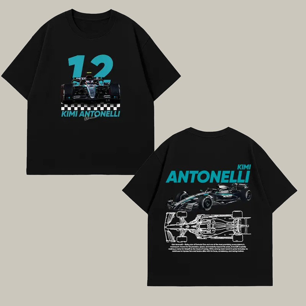 Andrea Kimi Antonelli 12 T-Shirt F1 Racing Andrea Kimi Antonelli Clothing Present For Car Racing Fans