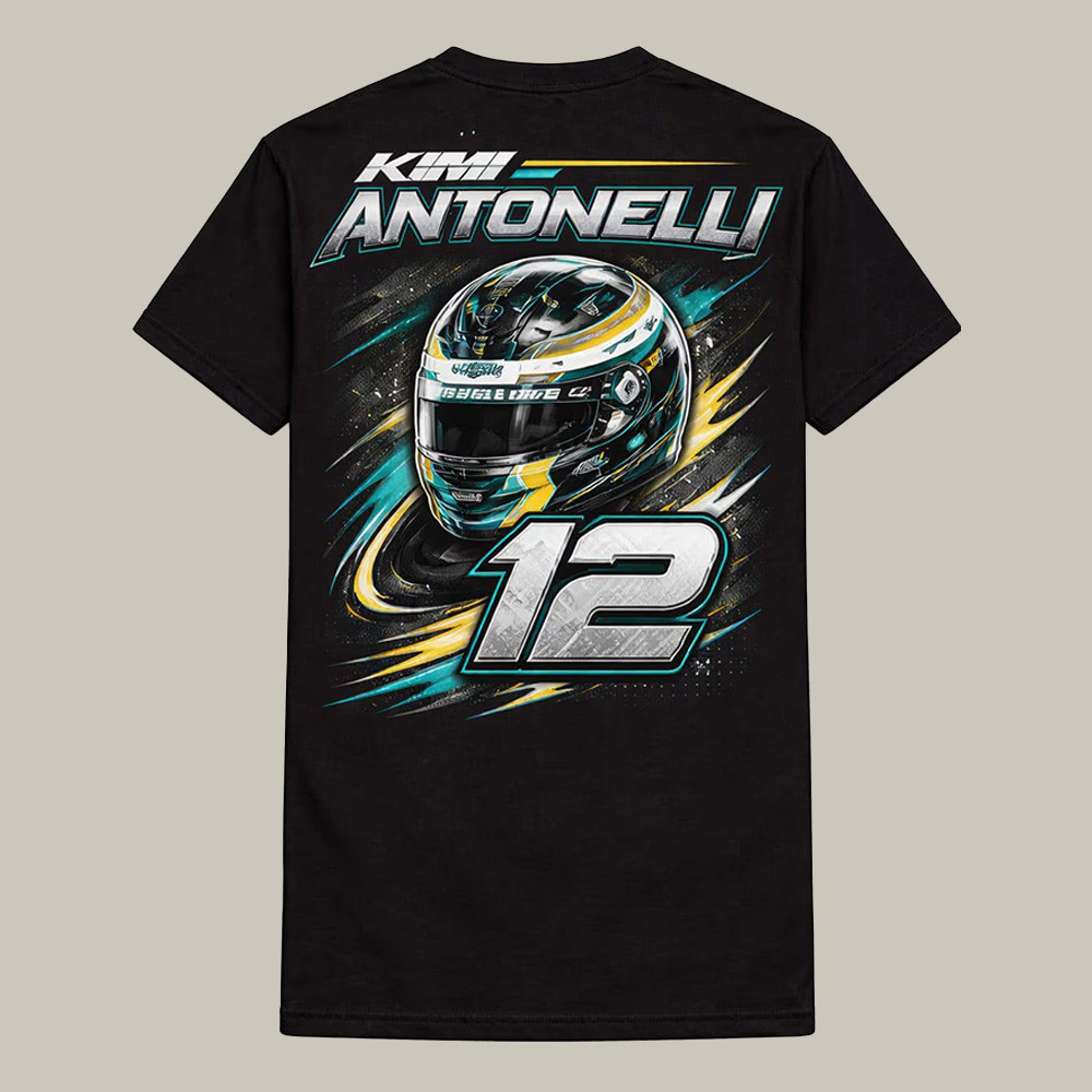 Andrea Kimi Antonelli Portrait T-Shirt F1 Driver Andrea Kimi Antonelli Clothes Father's Day Gift Idea