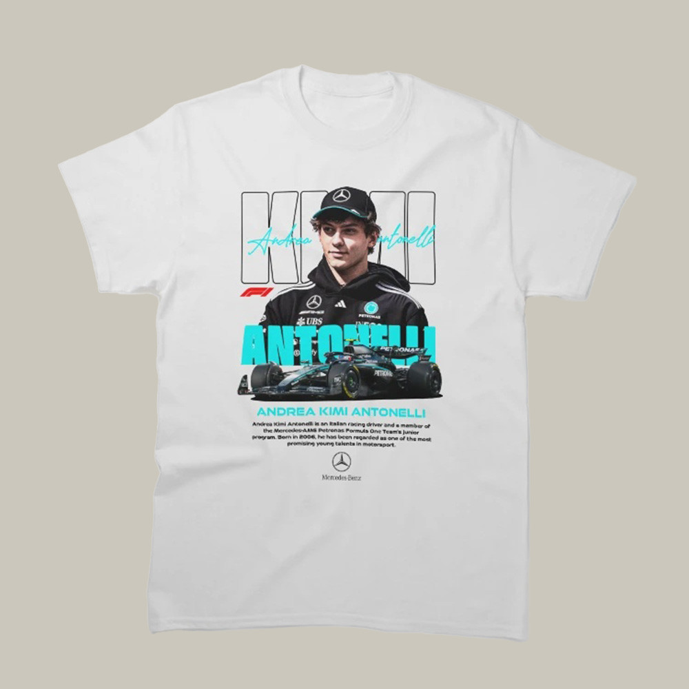 Andrea Kimi Antonelli Portrait T-Shirt F1 Driver Andrea Kimi Antonelli Clothes Present For Huge Fans